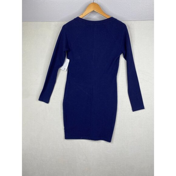 NWT Athleta Navy Blue Enchanted Sweatshirt Dress-XXS - Picture 4 of 5